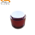 Red 200g 66oz bottle cosmetic customized plastic acrylic cream jar for skin care face pack